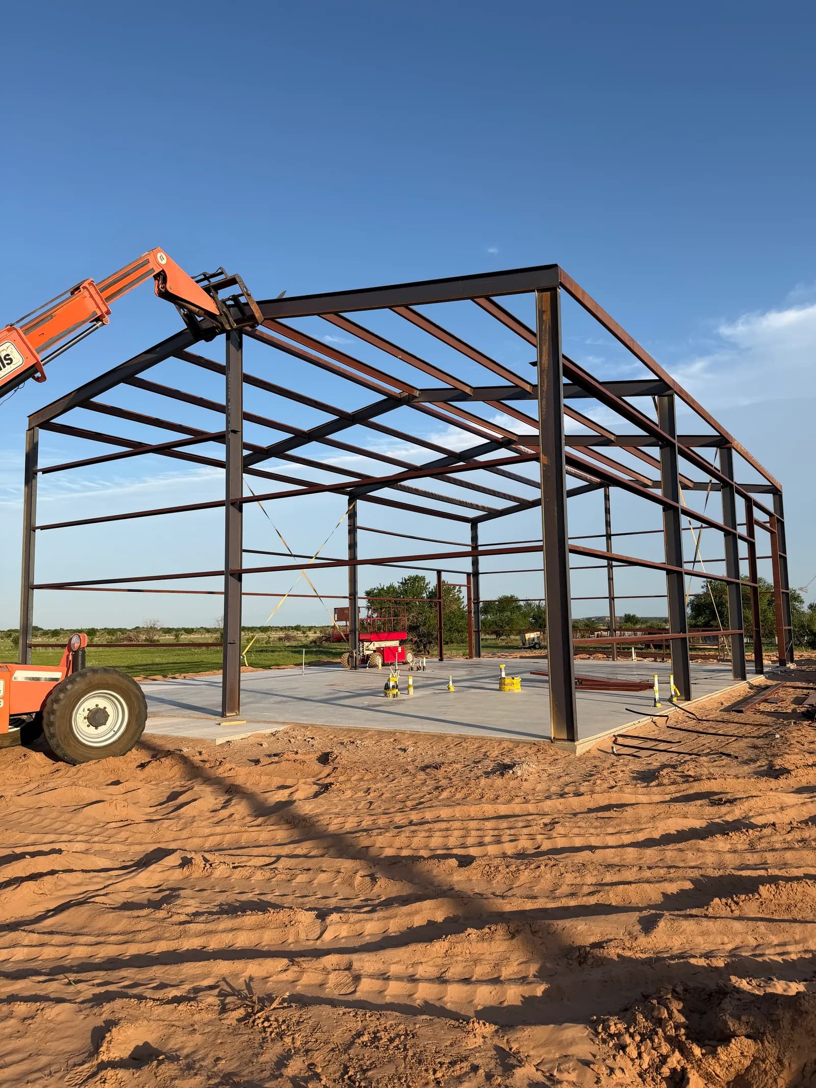 Vernon 40' x 66' Barndominium-Shop — concrete slab and footings in Vernon, TX