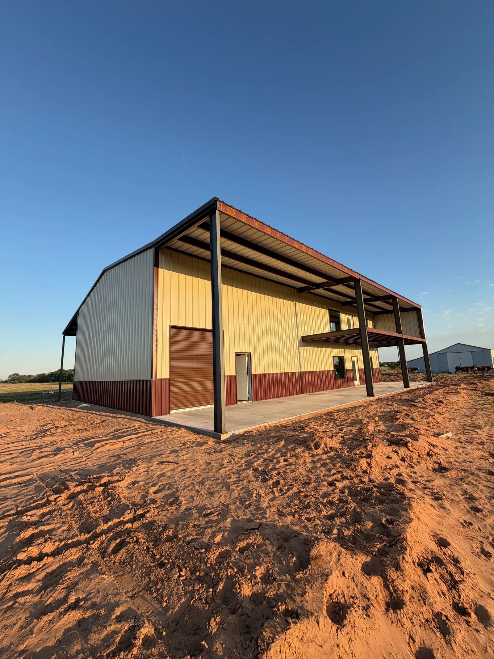 Vernon 40' x 66' Barndominium-Shop — concrete slab and footings in Vernon, TX