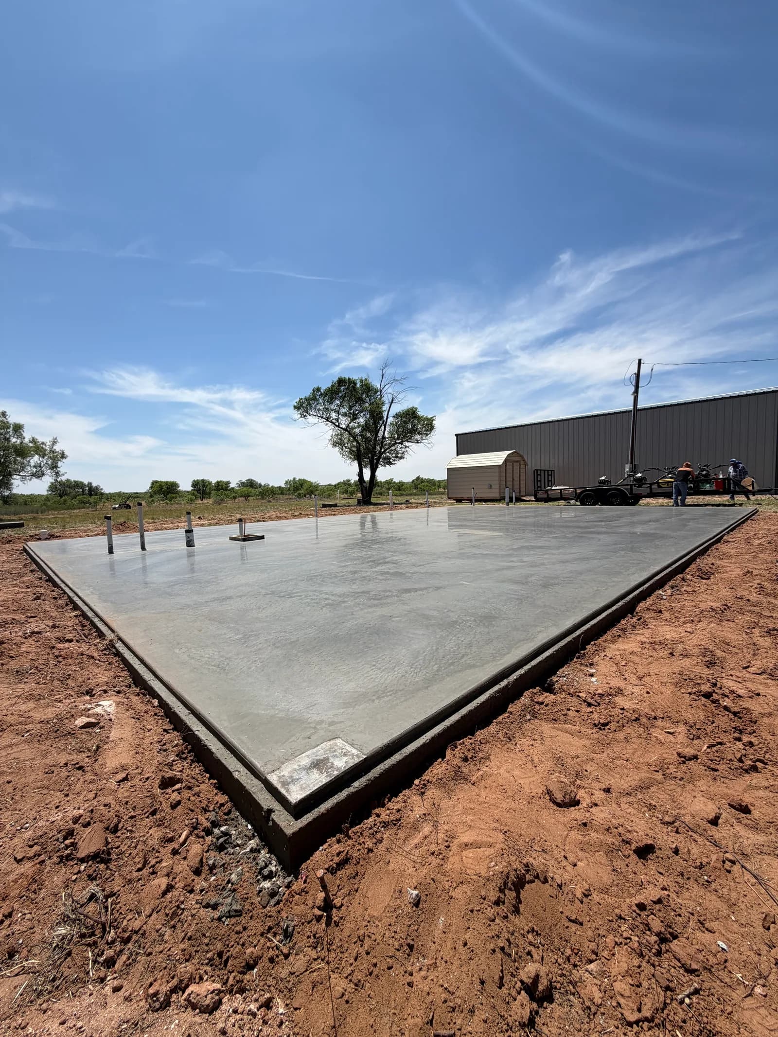 Afton Barndominium Foundation — site grading and forming in Afton, TX