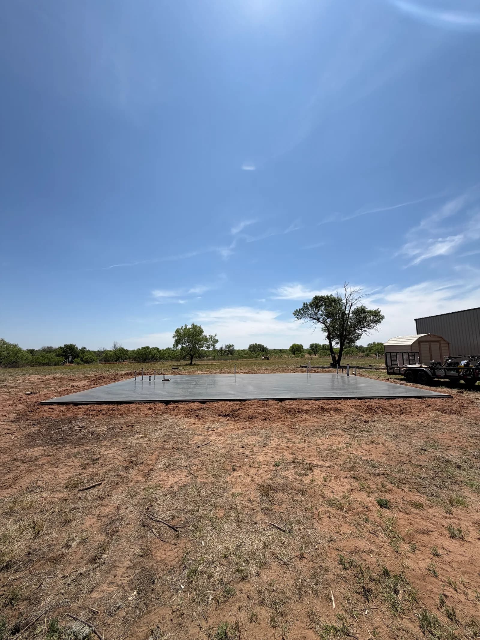 Afton Barndominium Foundation — rebar and reinforcement layout in Afton, TX