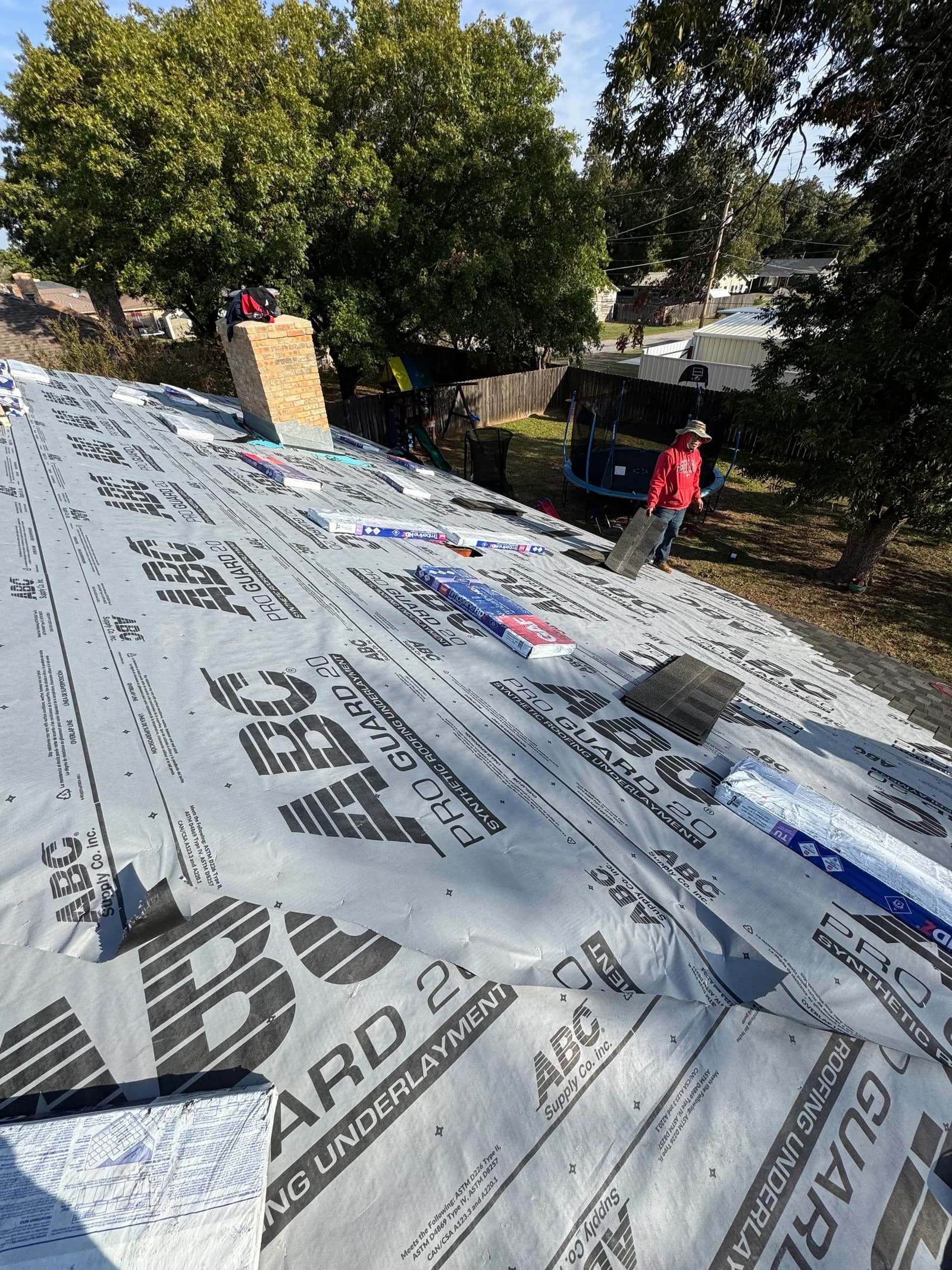 Vernon Class 4 Roof Replacement — existing roof torn off in Vernon, TX