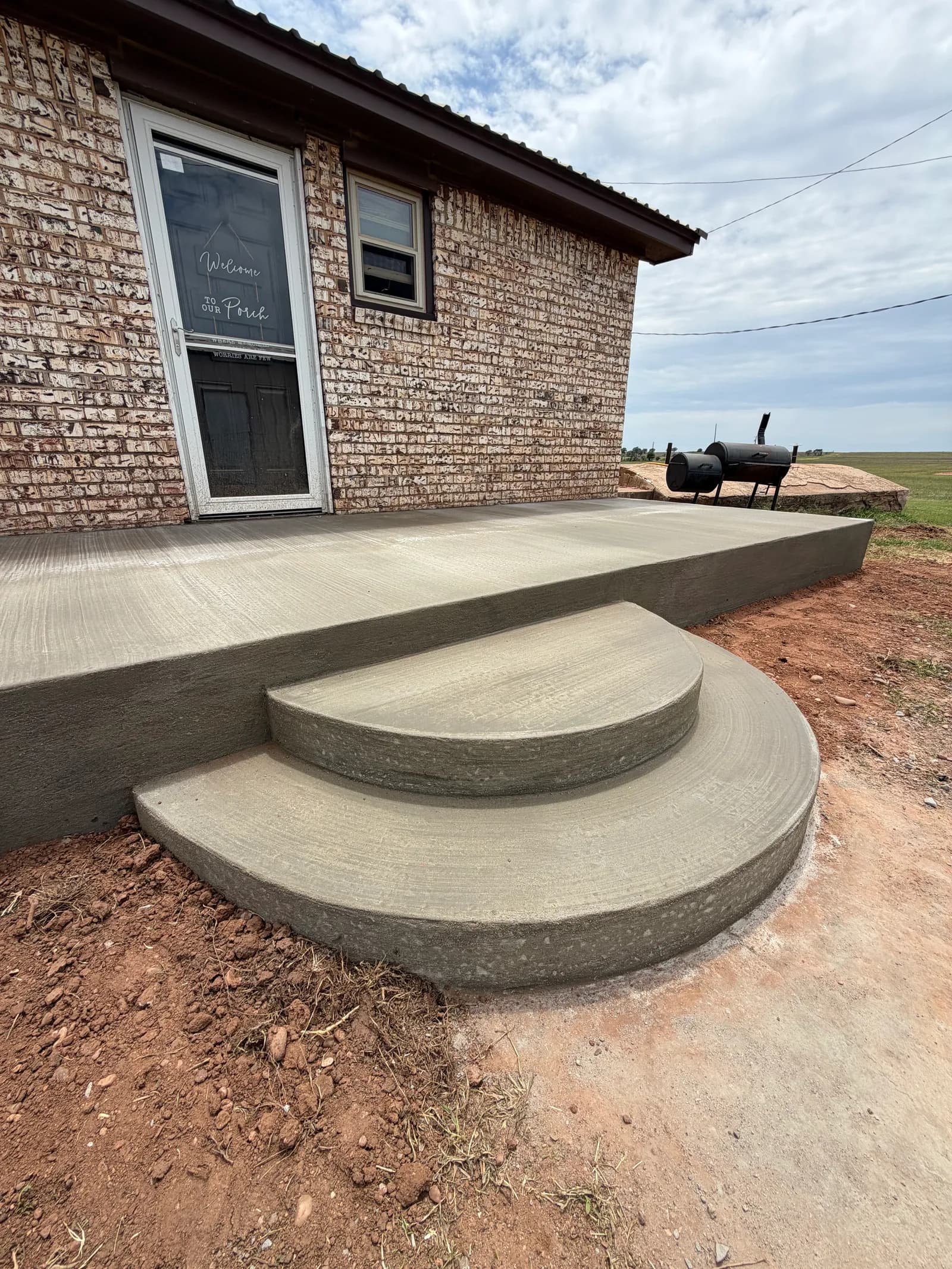 Vernon Concrete Front Porch — forming and prep work in Vernon, TX