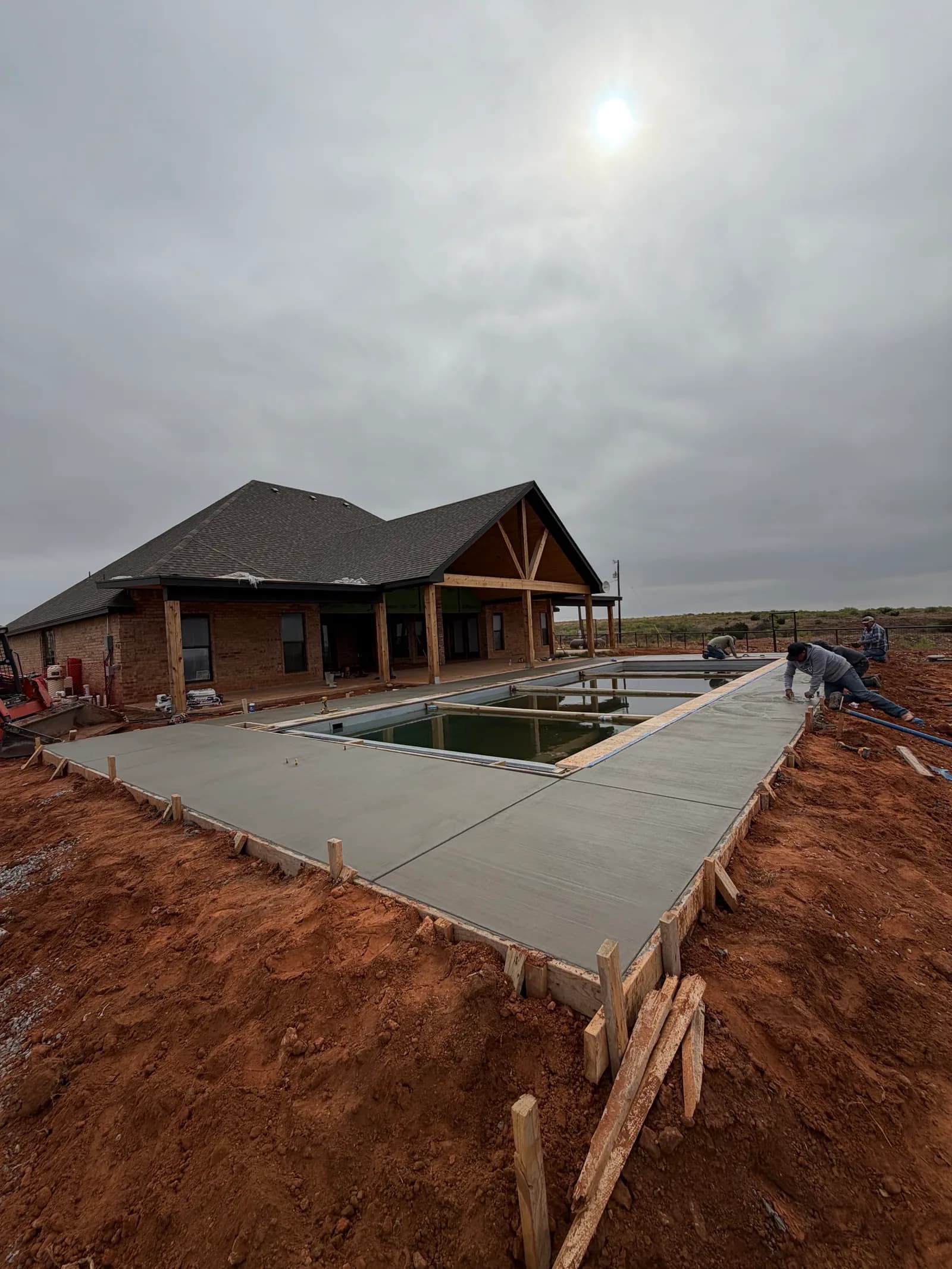 Childress Concrete Pool Deck — deck layout and forming in Childress, TX