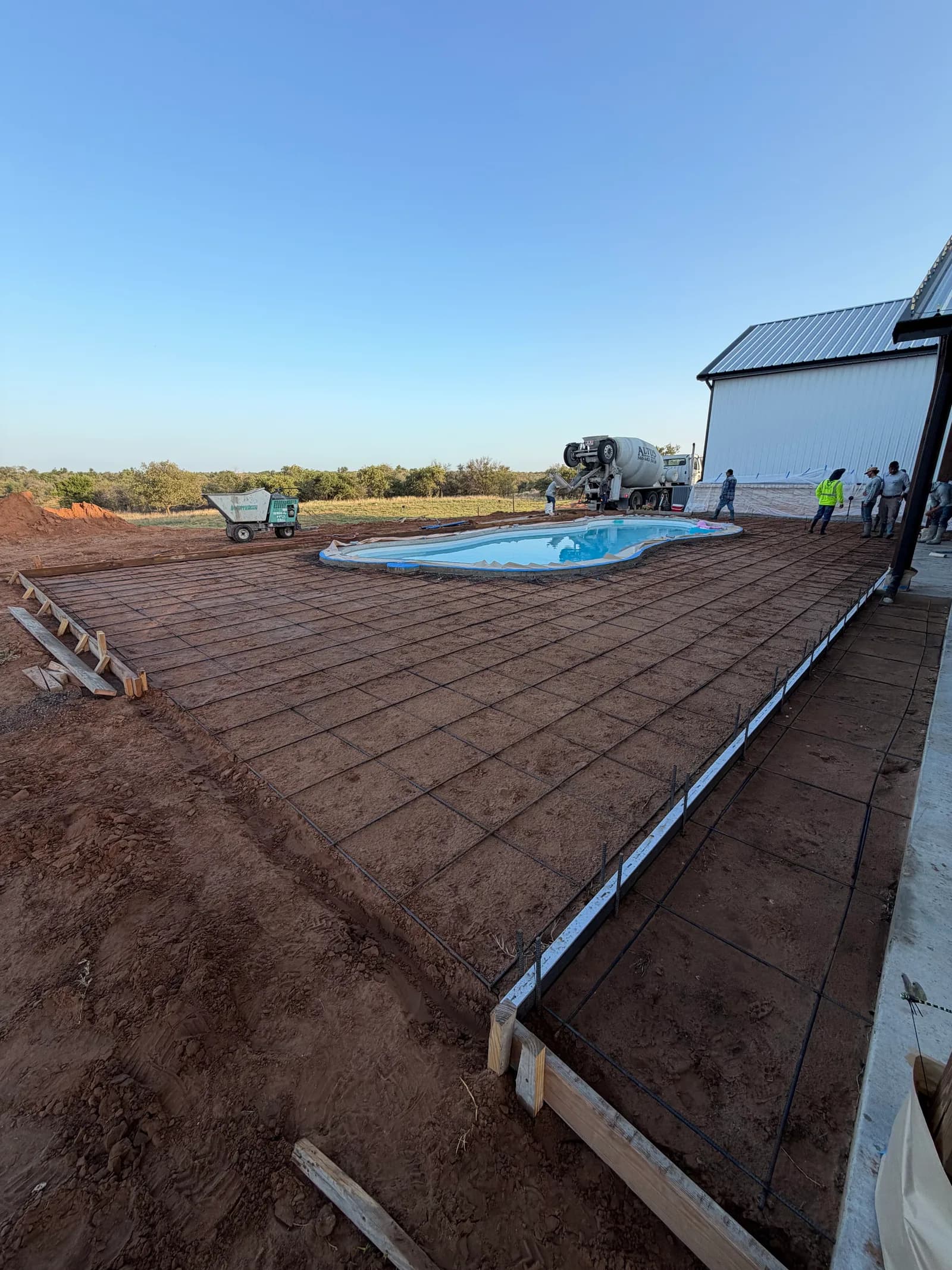 El Dorado Concrete Pool Deck — pouring the deck around the pool perimeter in El Dorado, OK