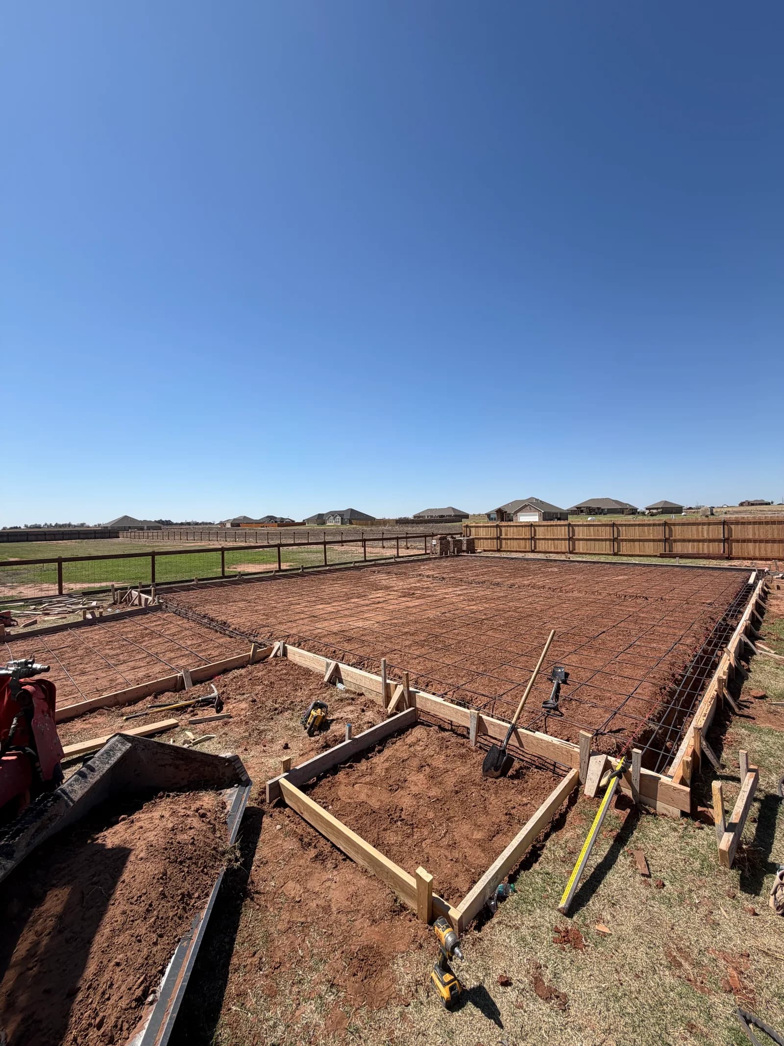 Altus Metal Building Foundation — reinforced slab pour in Altus, OK