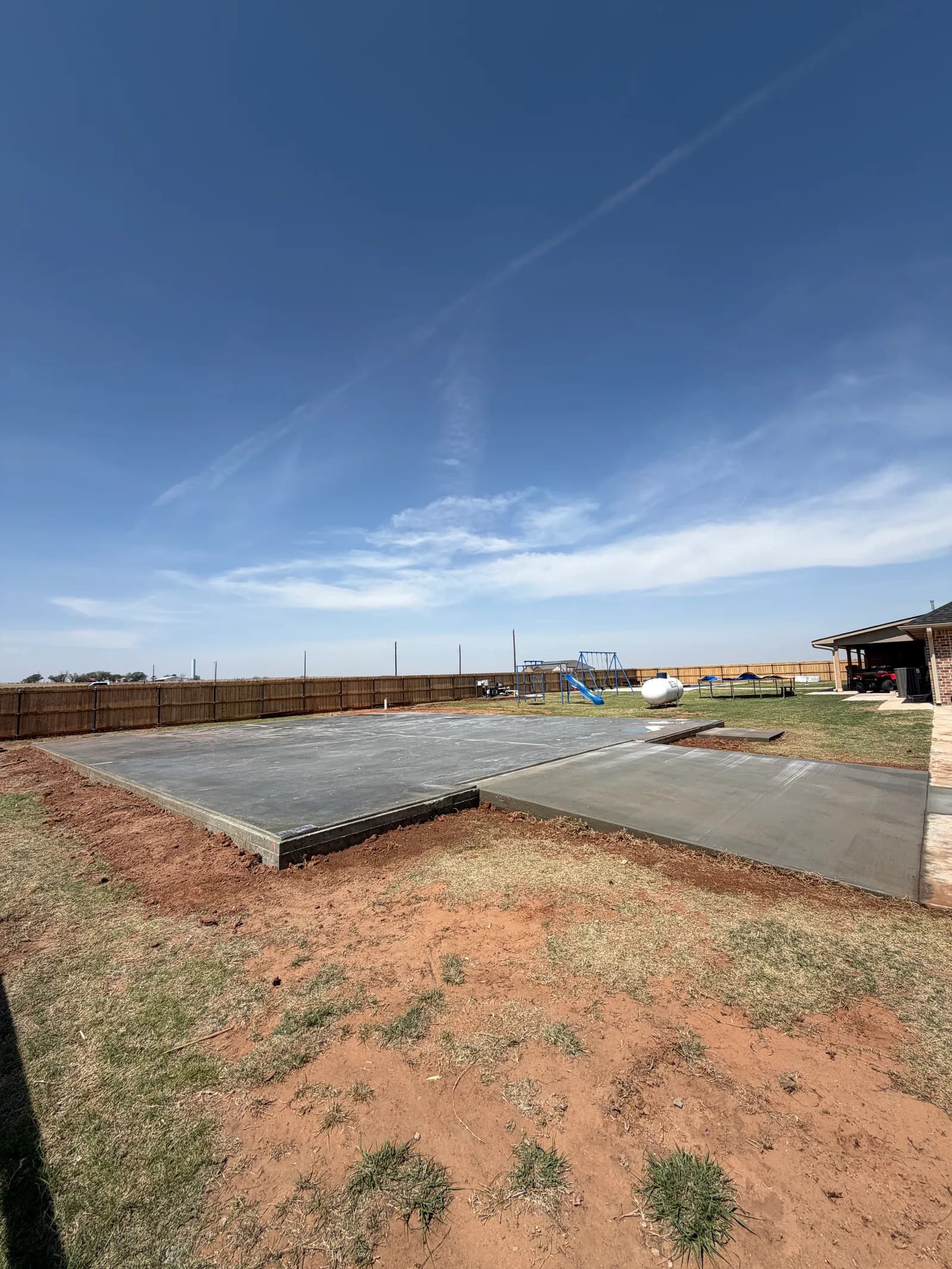 Altus Metal Building Foundation — forming and rebar to the building footprint in Altus, OK