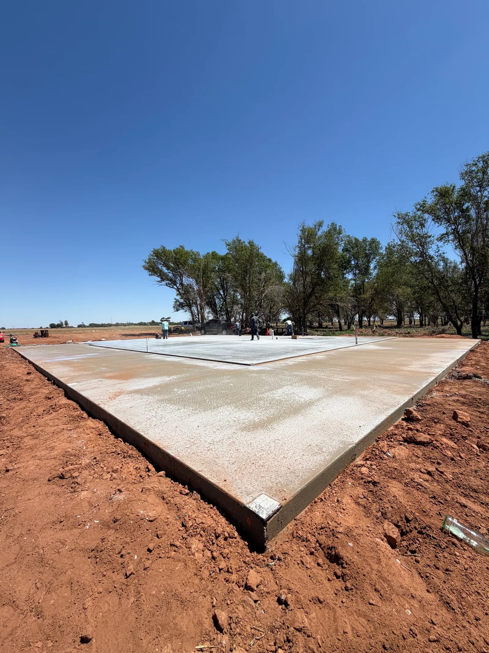 Elmer Metal Building Foundation — reinforced slab pour in Elmer, OK