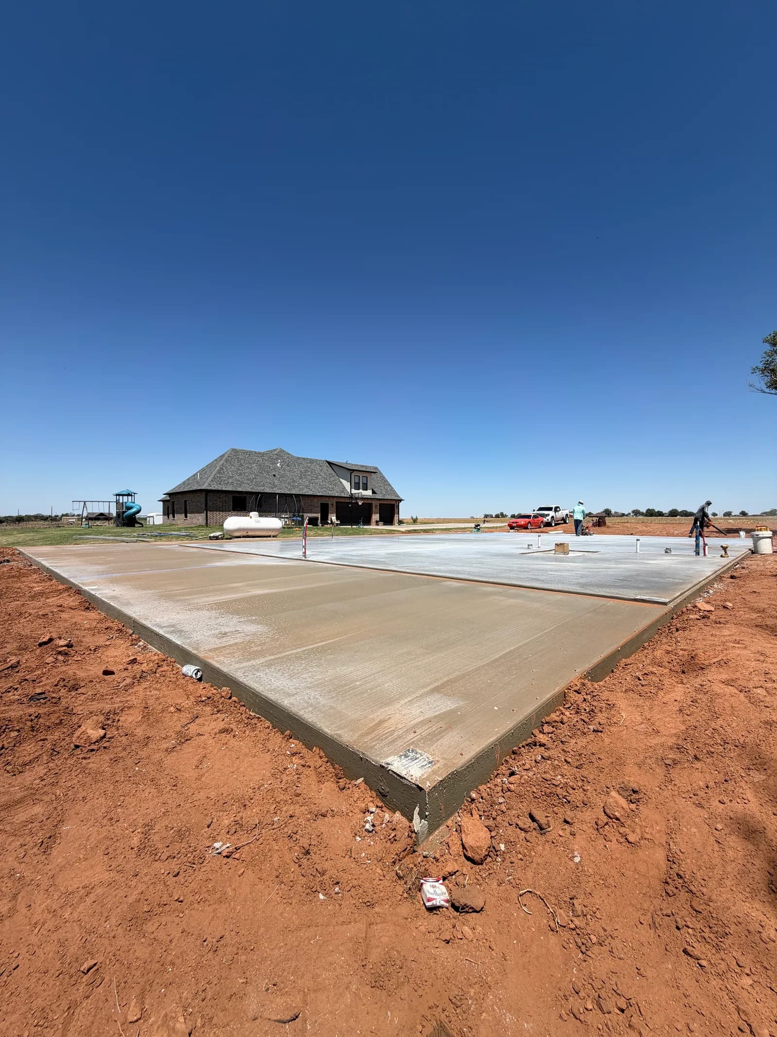 Elmer Metal Building Foundation — level, build-ready slab in Elmer, OK