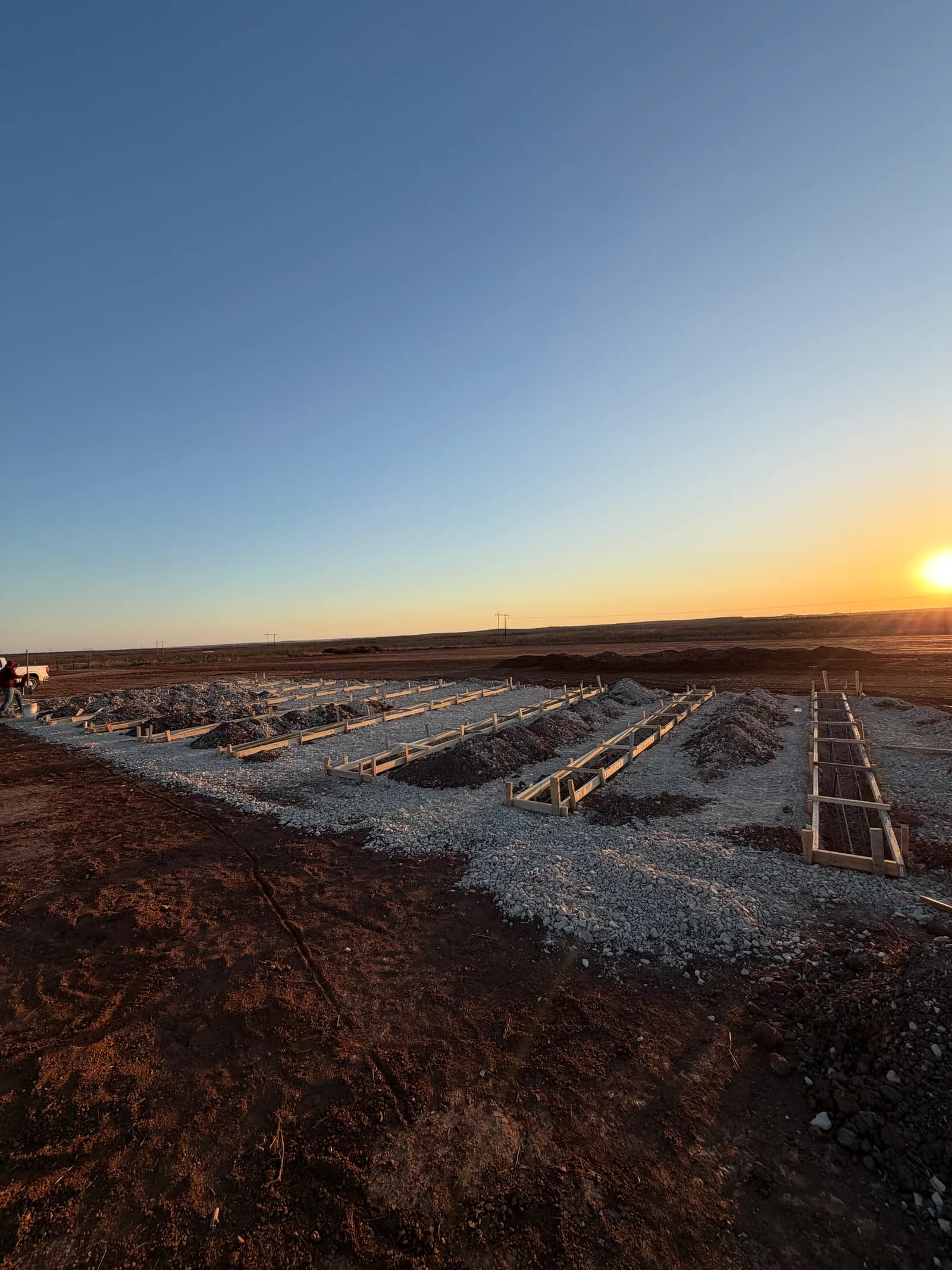 Quanah Modular Home Foundation — beam layout and forming in Quanah, TX