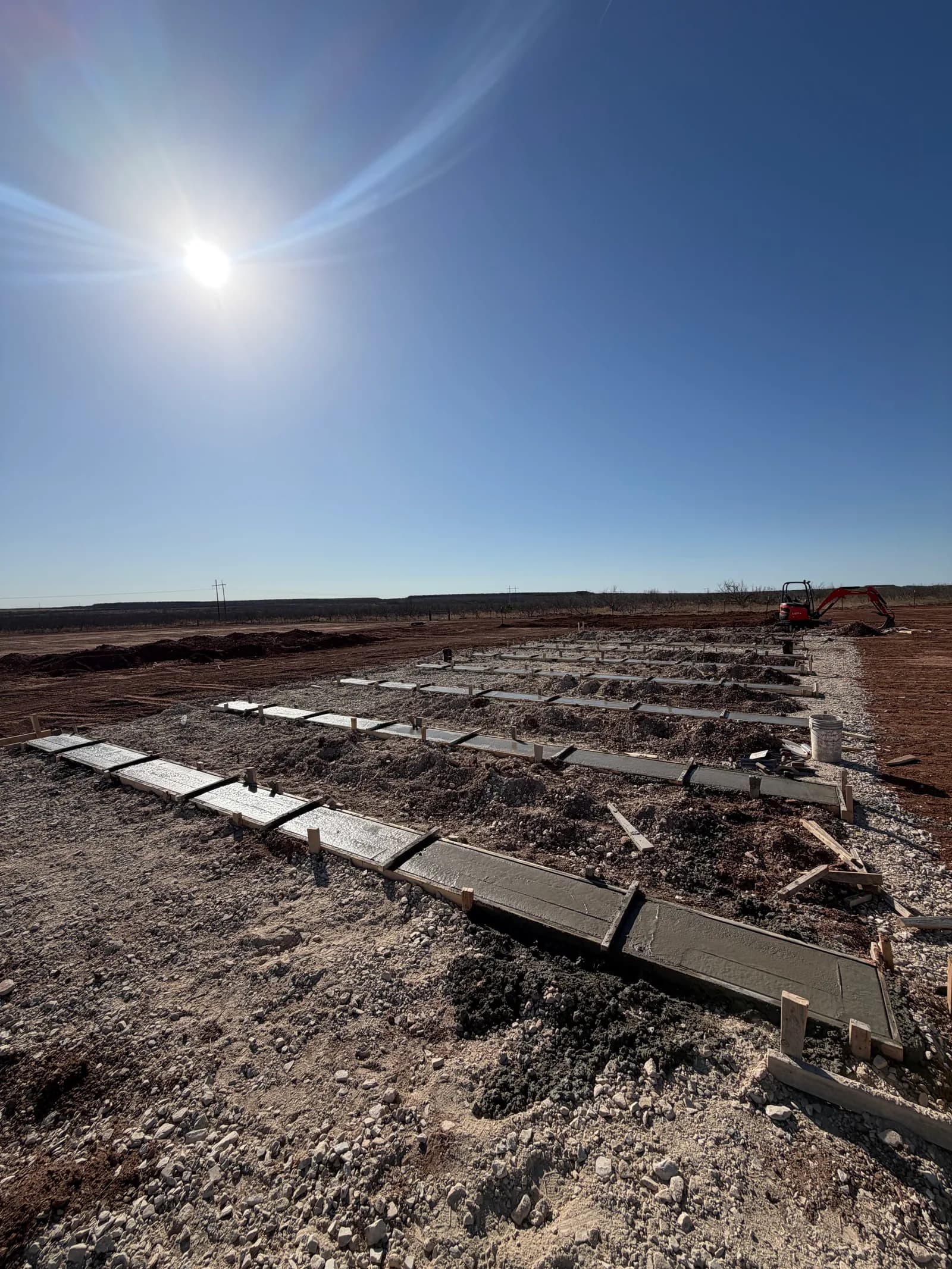 Quanah Modular Home Foundation — beam layout and forming in Quanah, TX
