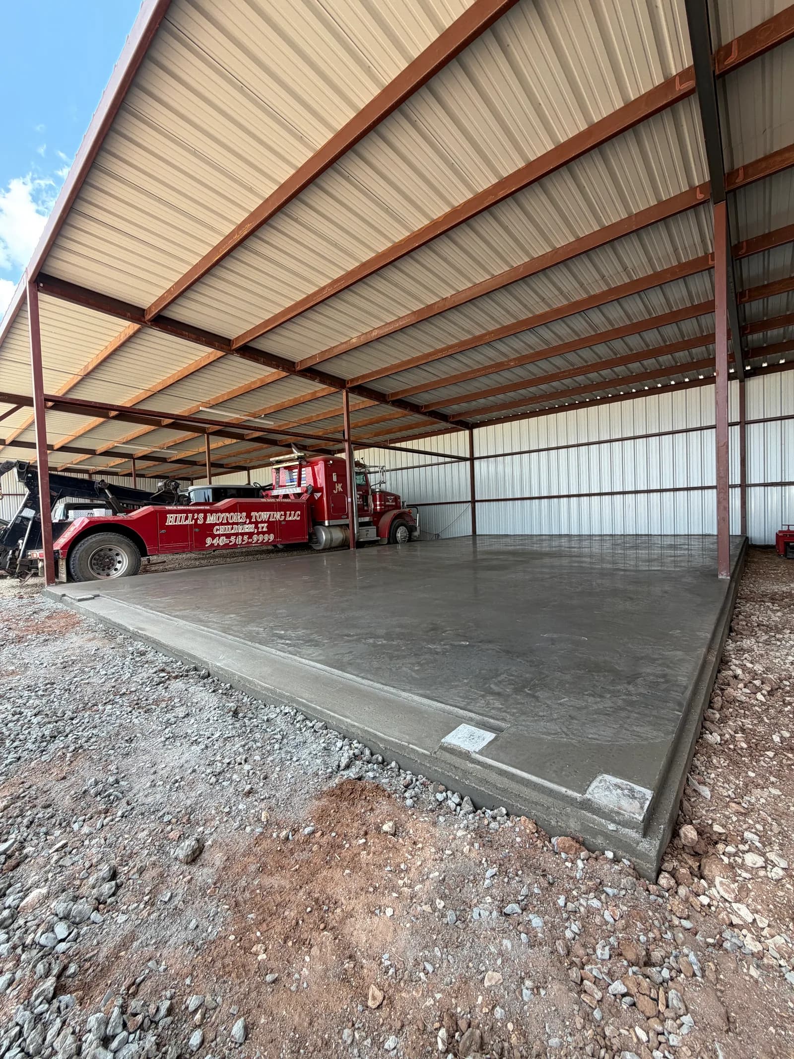 25' x 40' Carport Foundation - Project in Childress, Texas