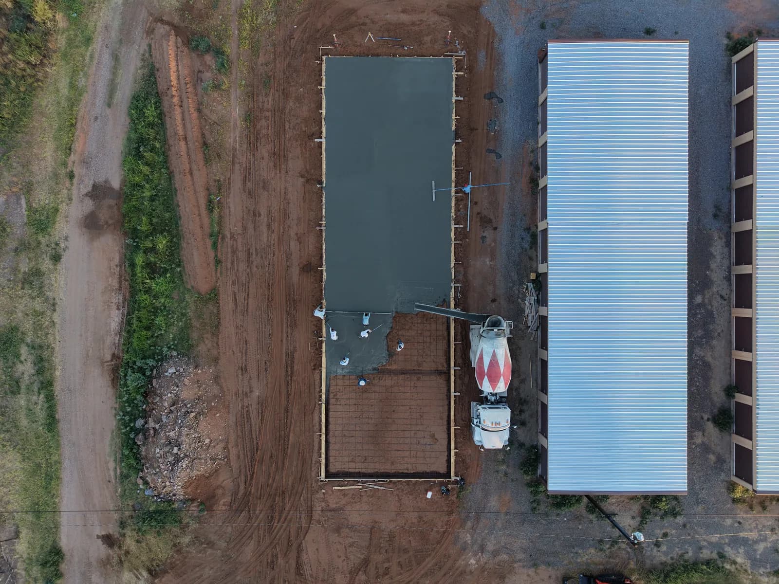 30' x 100' Storage Building Foundation - Project in Childress, Texas