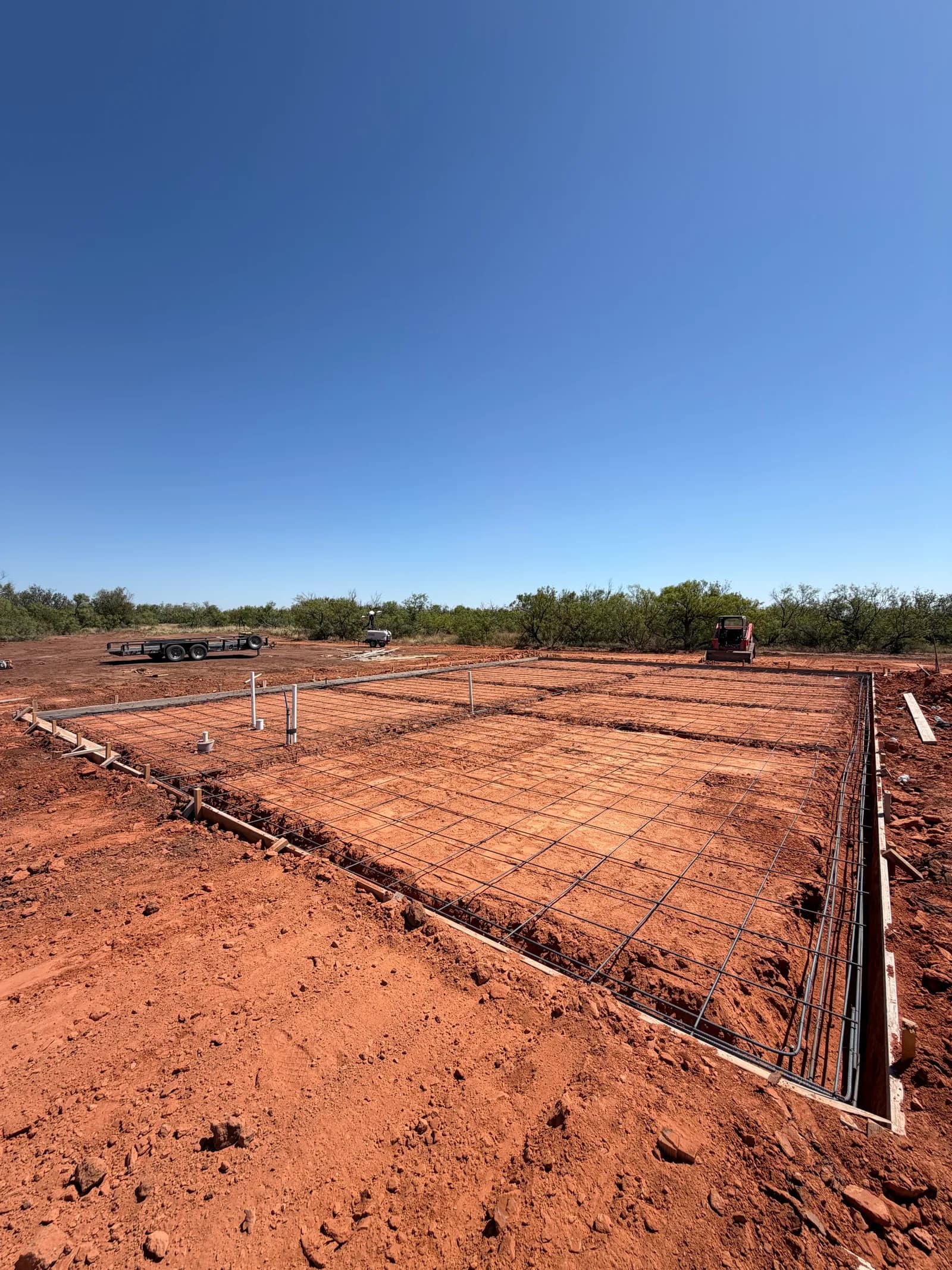 40' x 60' Metal Building Foundation - Project in Kirkland, Texas