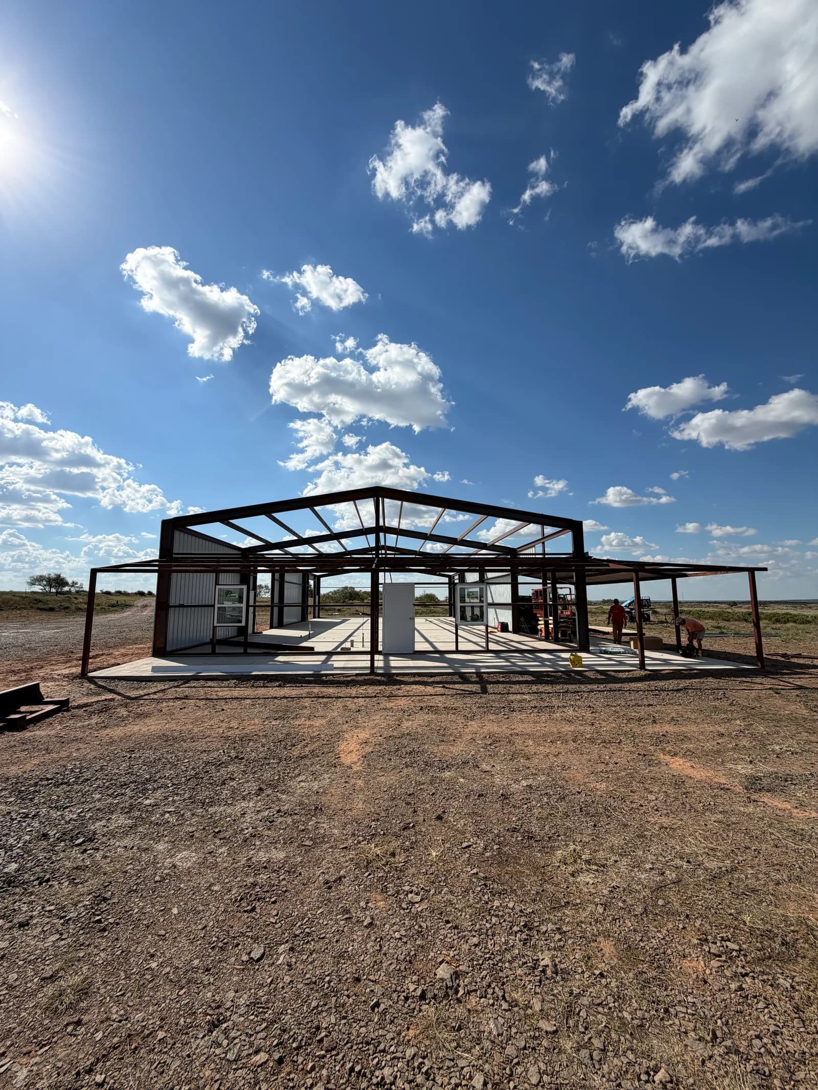 Chillicothe 45' x 100' Metal Building — concrete slab and footings in Chillicothe, TX