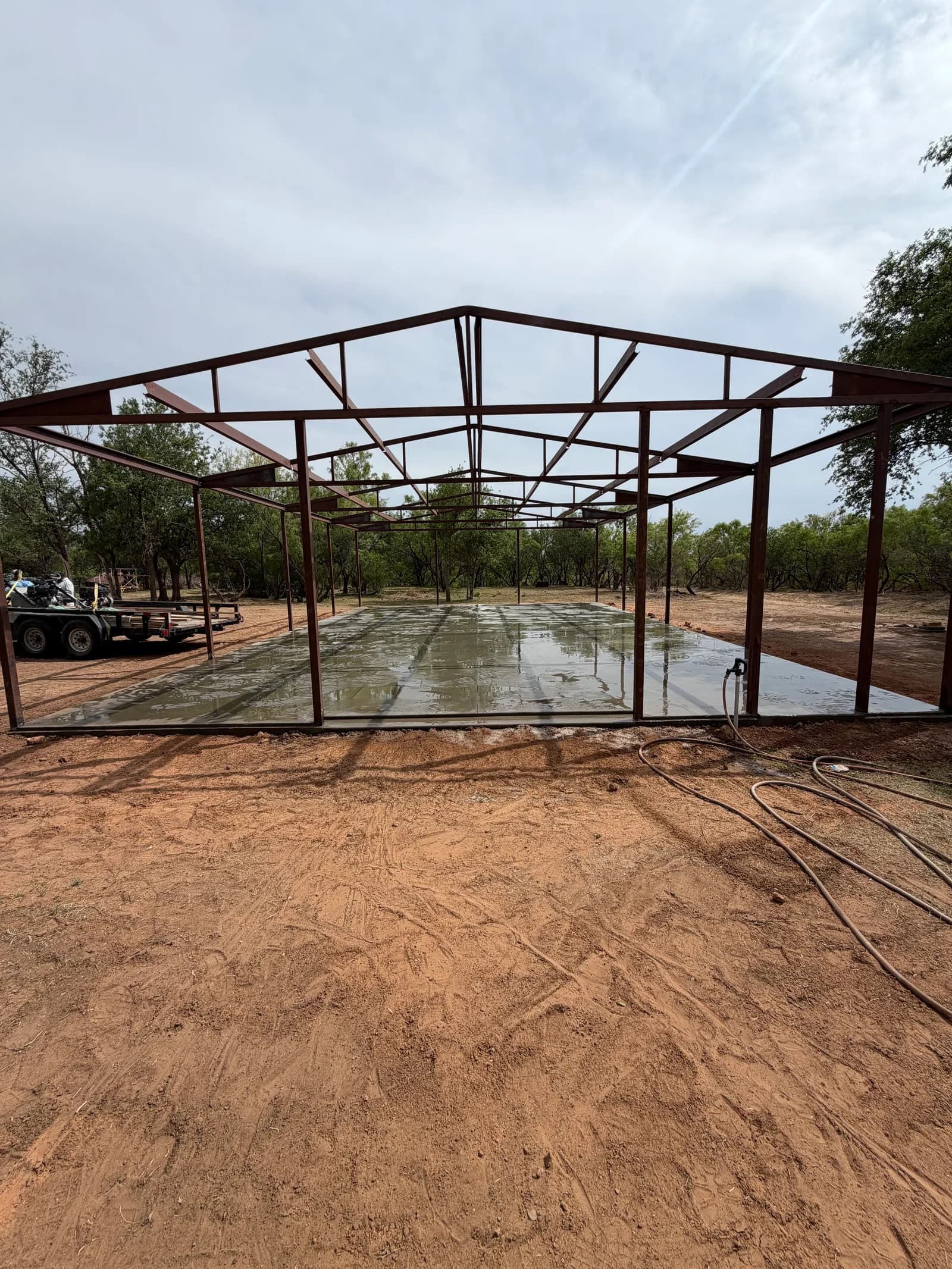 Childress Metal Building Foundation — level, build-ready slab in Childress, TX