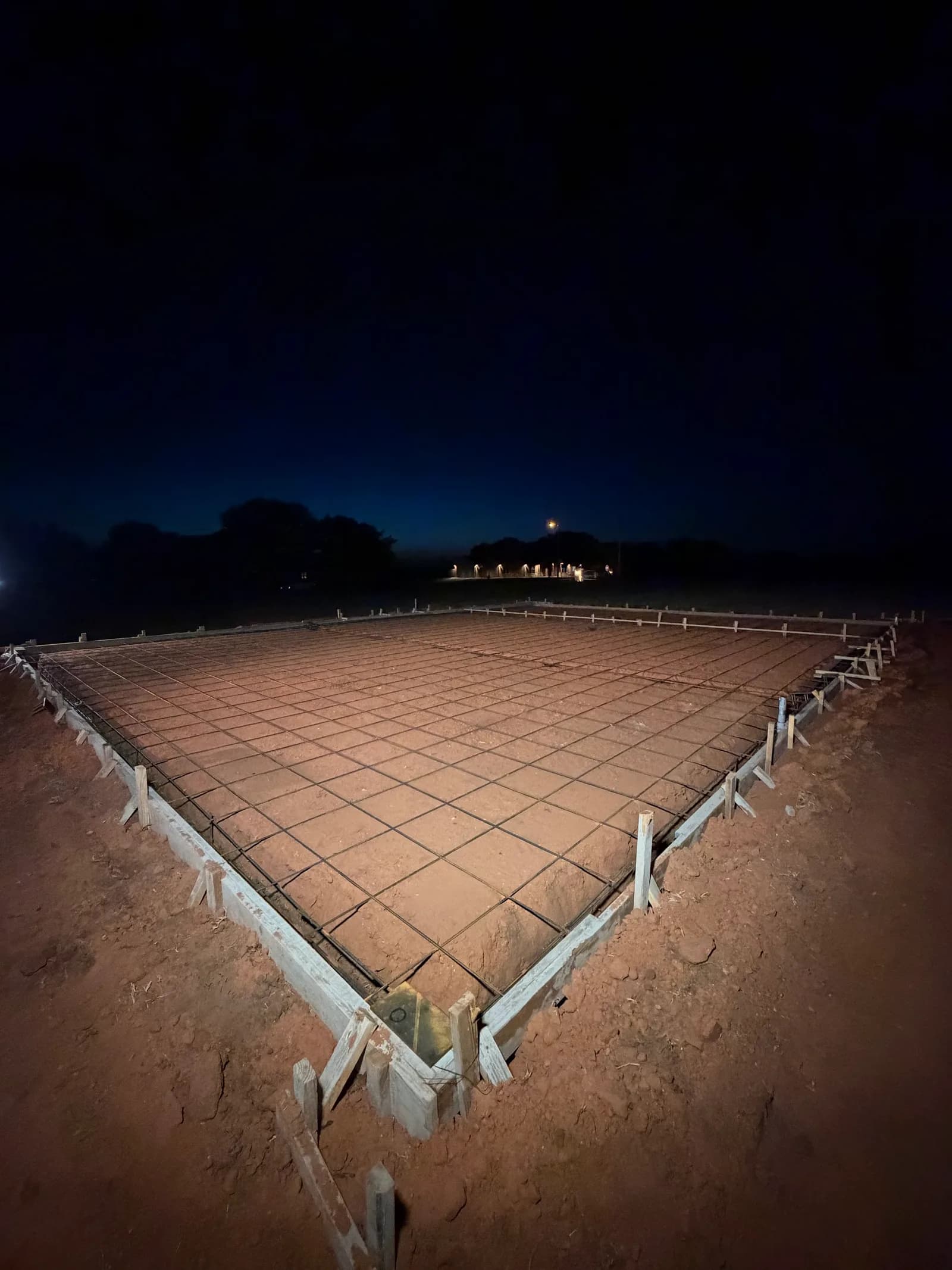 Childress Metal Building Foundation — forming and rebar to the building footprint in Childress, TX