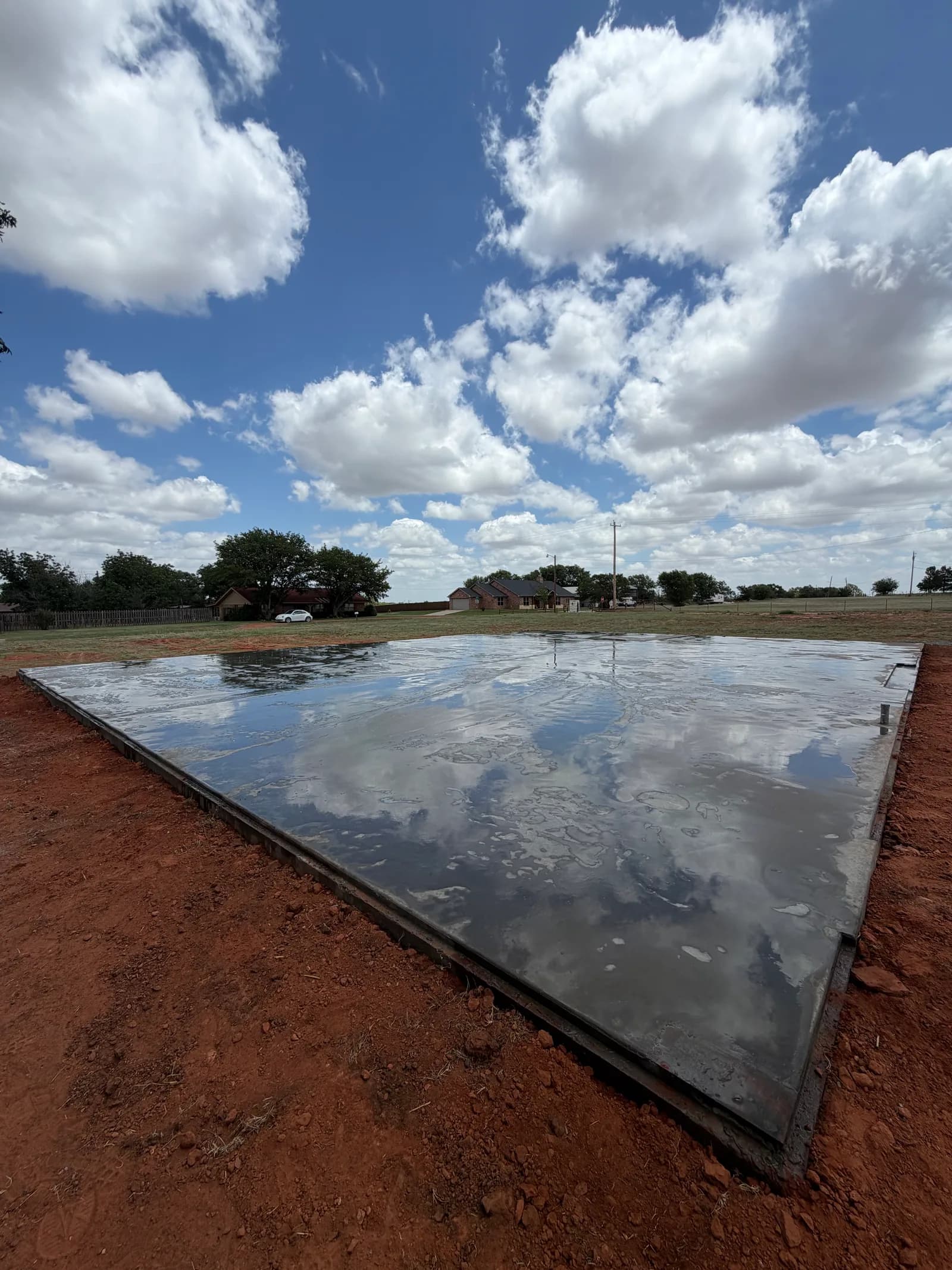 Childress Metal Building Foundation — reinforced slab pour in Childress, TX