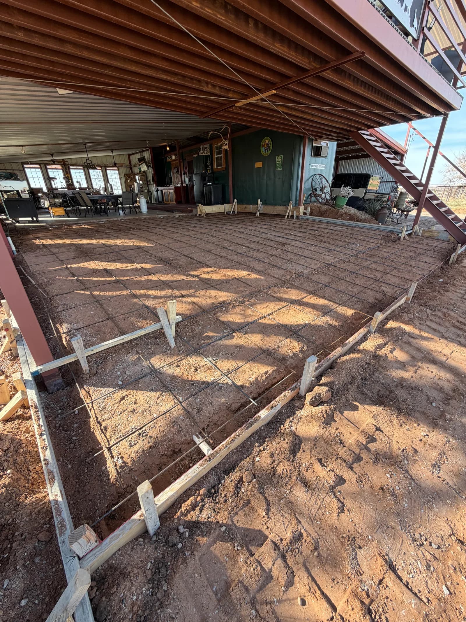 Wellington Shop Concrete Floor — base prep and forming in Wellington, TX